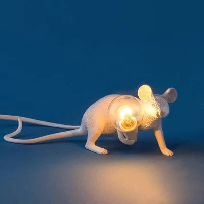 Mouse Desk Lamp | Gold-Colored Resin Table Accent Lighting