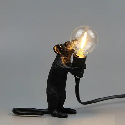Mouse Desk Lamp | Gold-Colored Resin Table Accent Lighting