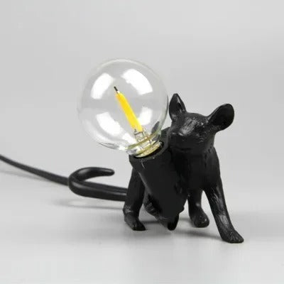 Mouse Desk Lamp | Gold-Colored Resin Table Accent Lighting