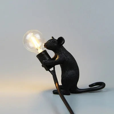 Mouse Desk Lamp | Gold-Colored Resin Table Accent Lighting
