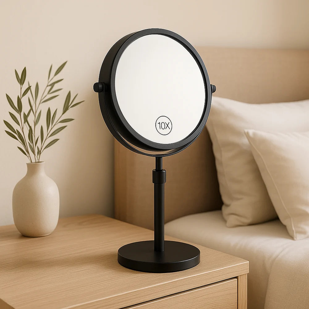 Verstelbare LED Make-upspiegel met 10x Vergroting