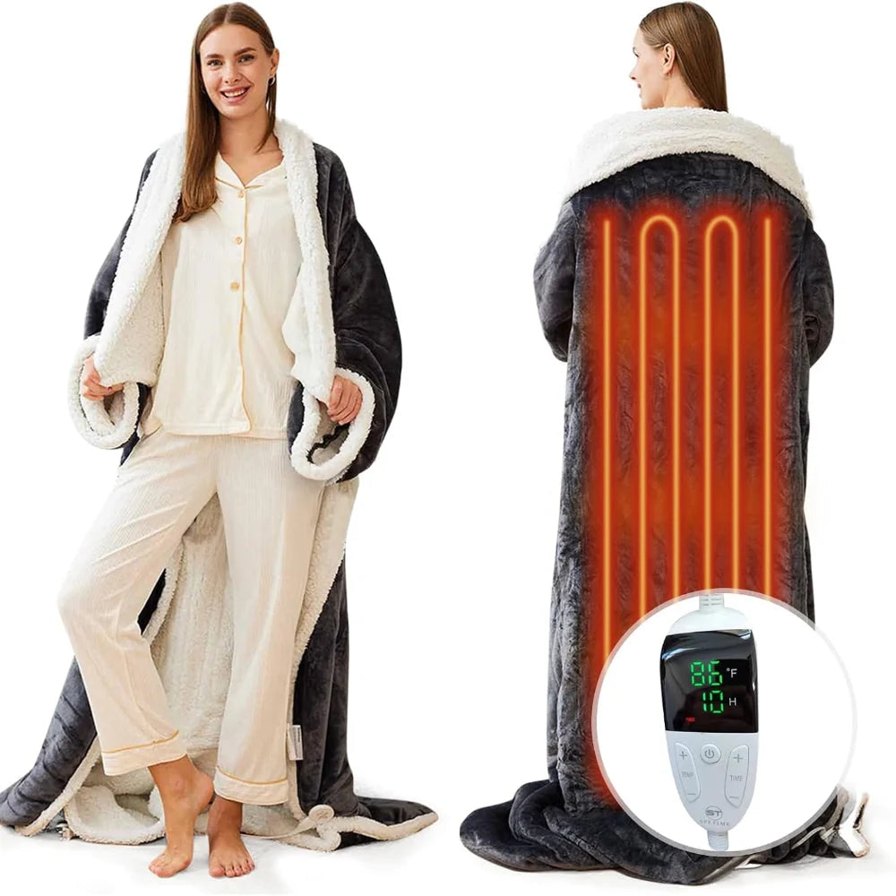 Verwarmde Deken – Draagbare Elektrische Throw met Temperatuurregeling