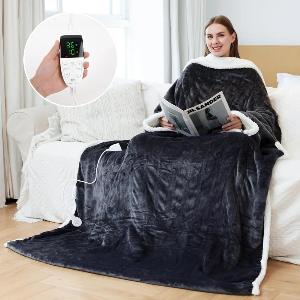 Verwarmde Deken – Draagbare Elektrische Throw met Temperatuurregeling