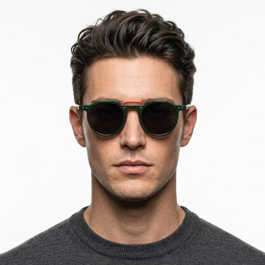 Vintage ronde zonnebril UV400 bescherming unisex polycarbonaat frame