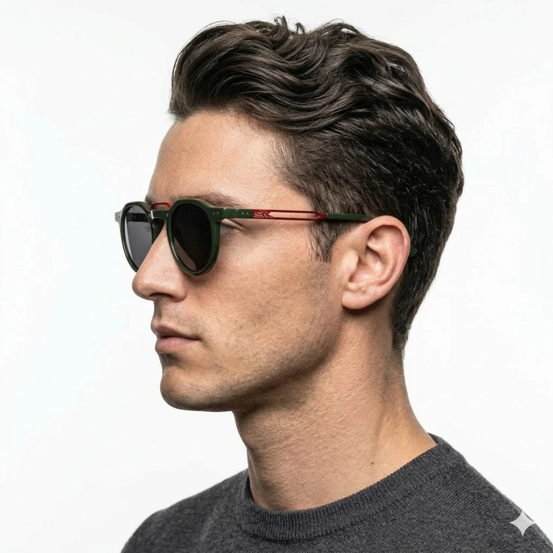 Vintage ronde zonnebril UV400 bescherming unisex polycarbonaat frame