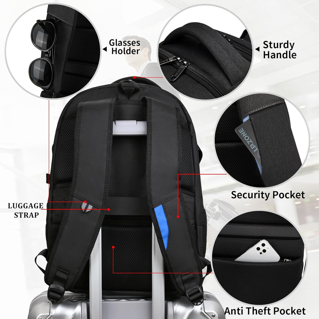 Waterdichte Laptop Reisrugzak – met USB-poort & Anti-diefstal Vak