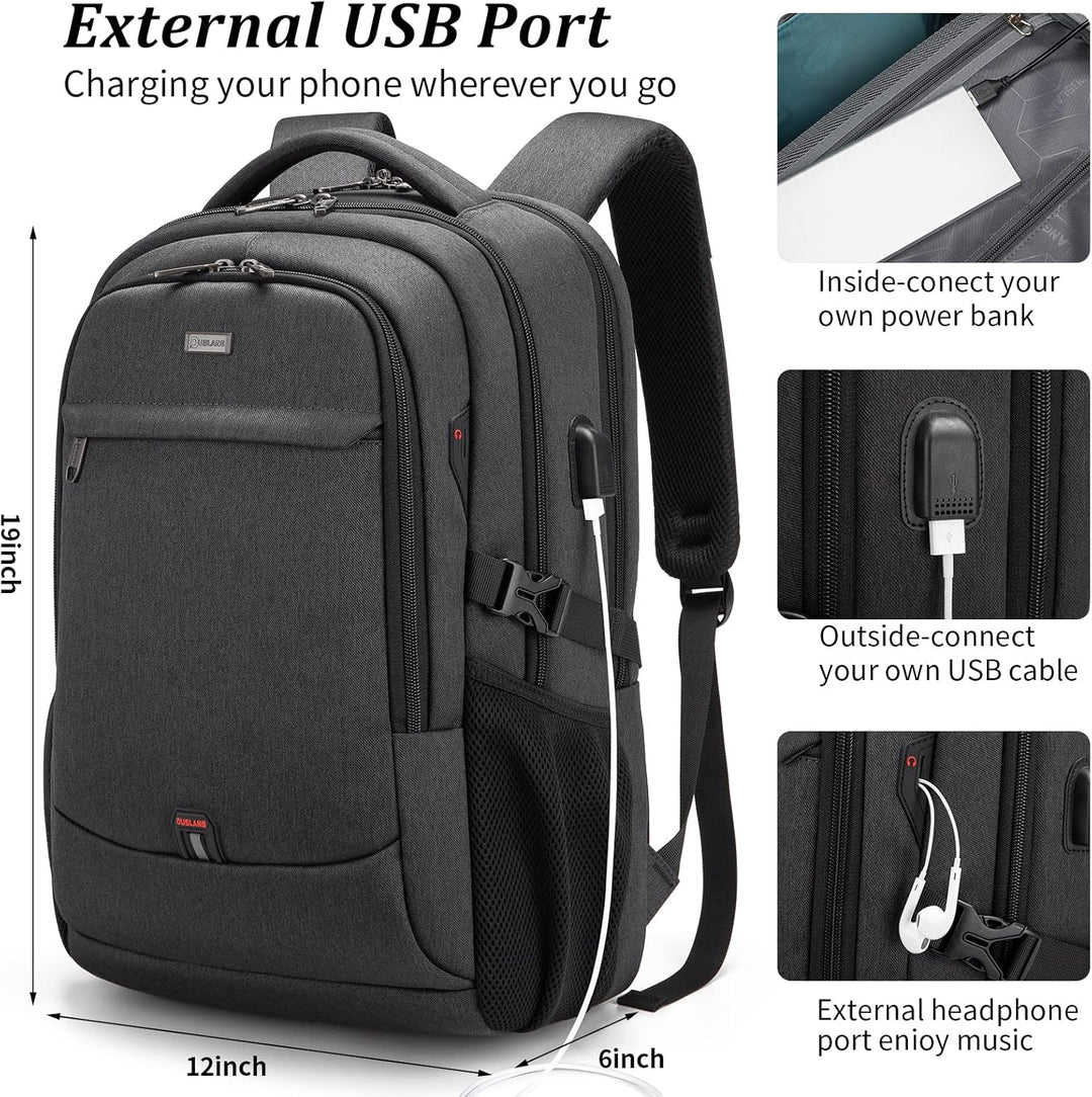 Waterdichte Laptop Reisrugzak – met USB-poort & Anti-diefstal Vak