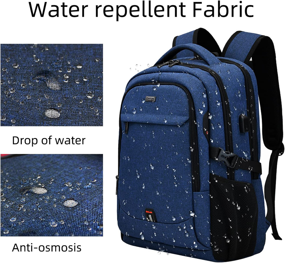 Waterdichte Laptop Reisrugzak – met USB-poort & Anti-diefstal Vak