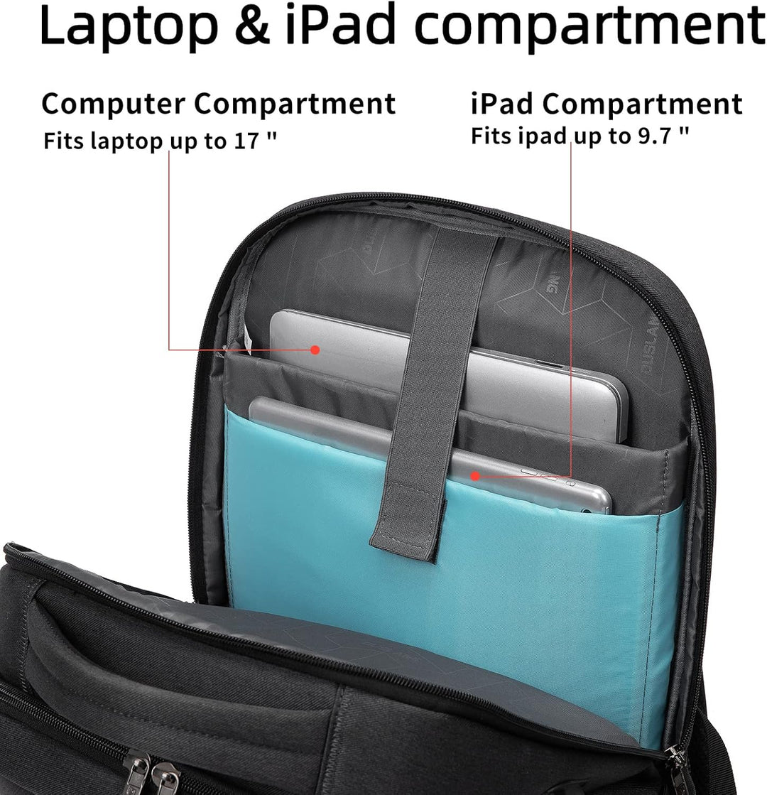Waterdichte reislaptoprugzak met USB-poort en georganiseerde opbergruimte