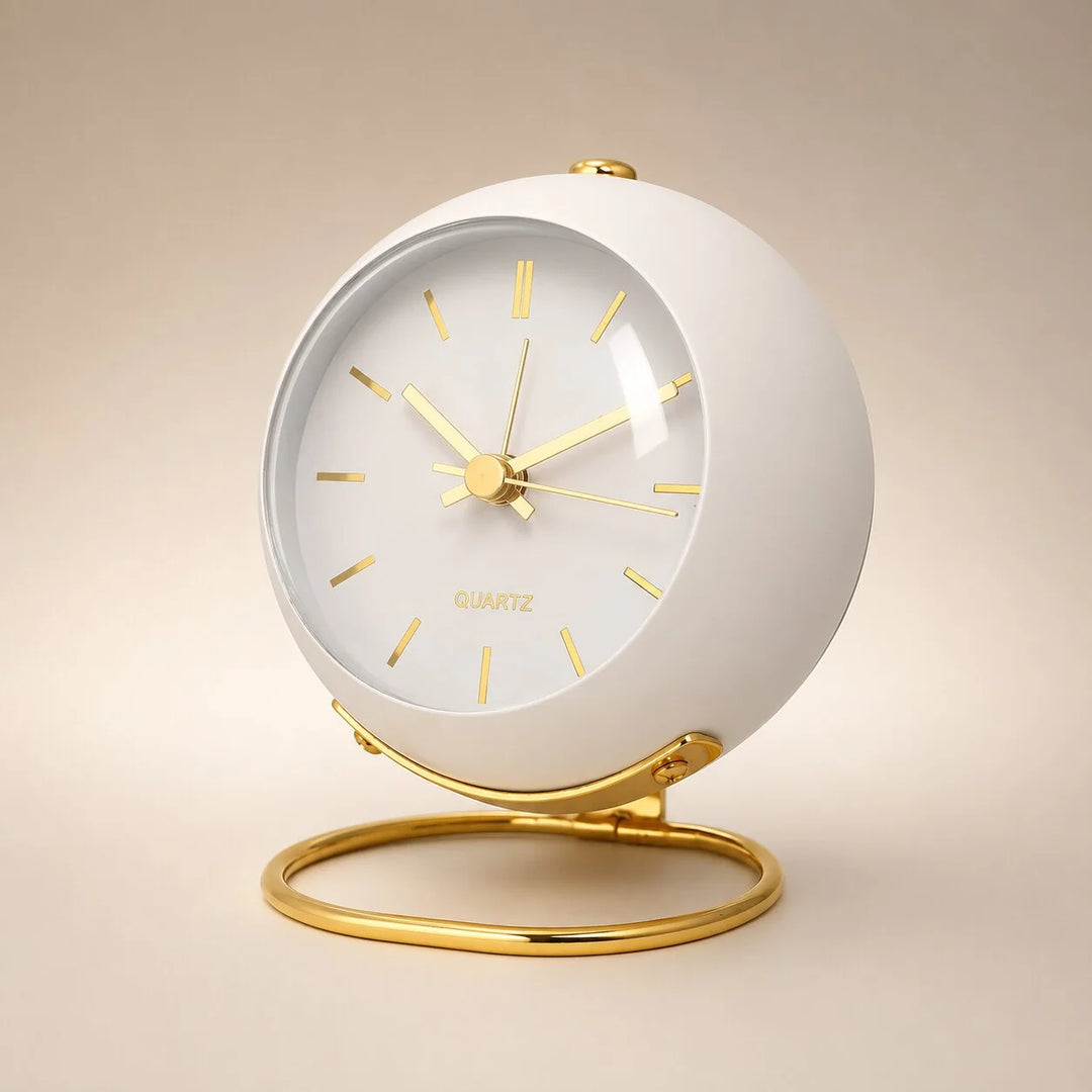 Wekker – Stille Analoge Wekker met Metalen Behuizing