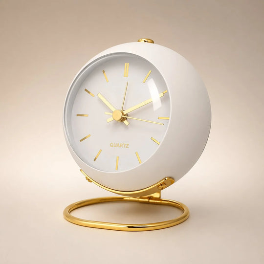 Wekker – Stille Analoge Wekker met Metalen Behuizing