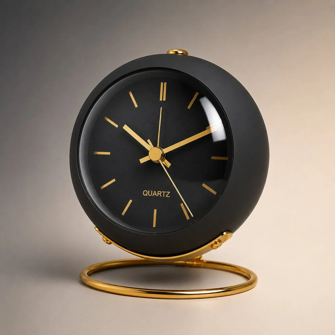 Wekker – Stille Analoge Wekker met Metalen Behuizing