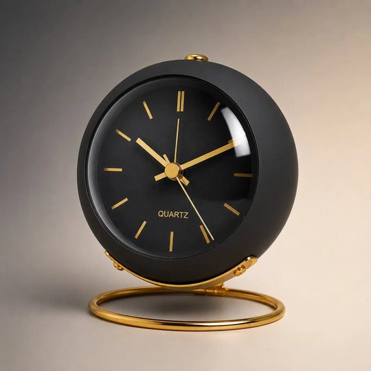 Wekker – Stille Analoge Wekker met Metalen Behuizing