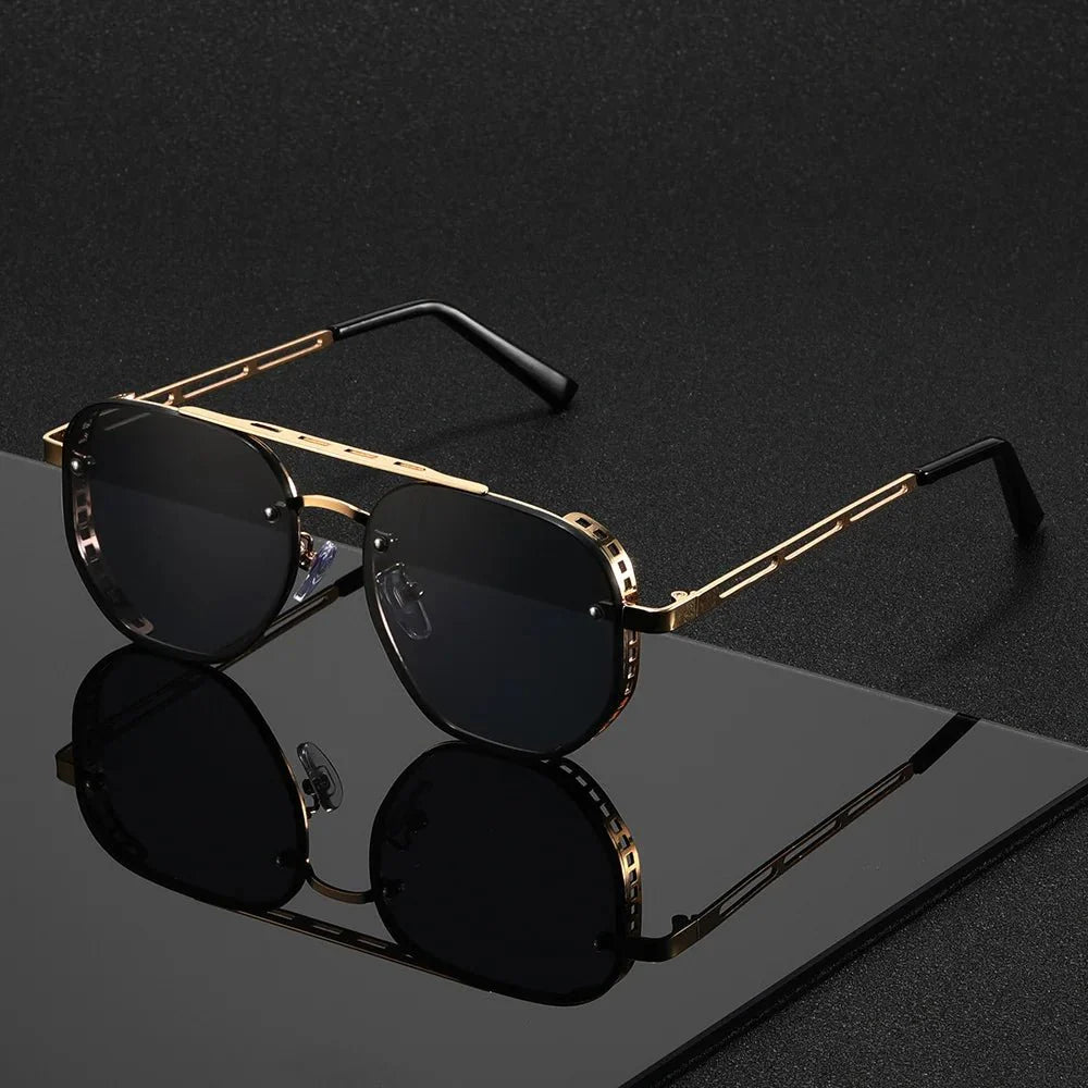 Zonnebril Aviator met Goudkleurig Montuur en UV-Bescherming