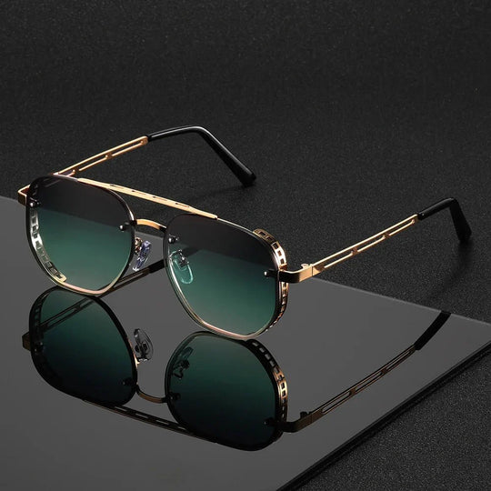 Zonnebril Aviator met Goudkleurig Montuur en UV-Bescherming