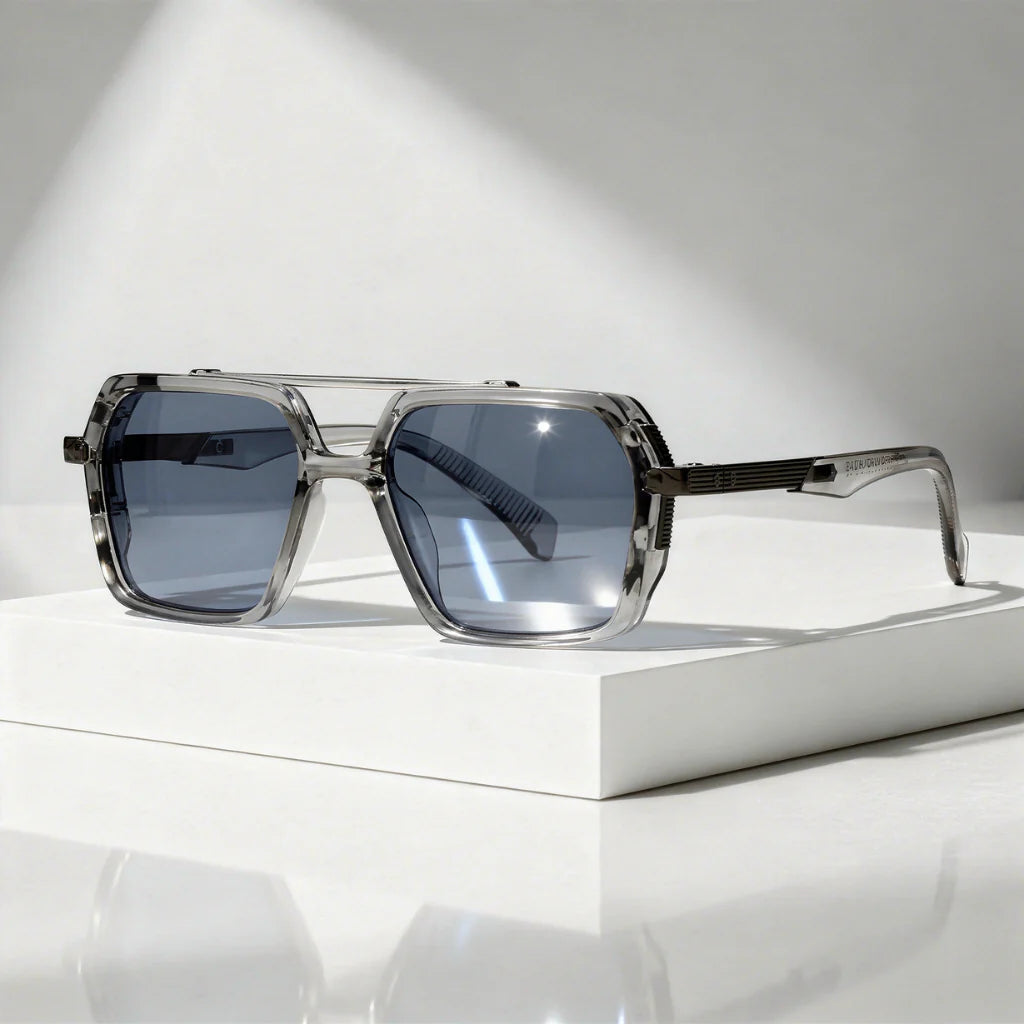 Zonnebril Aviator – Vierkant met Dubbele Brug & Metalen Tempels