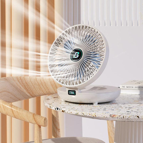 Mini Ventilator Oplaadbaar – Tafel & Muur, Draadloos, Stil