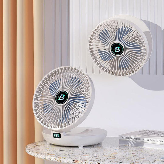 Mini Ventilator Oplaadbaar – Tafel & Muur, Draadloos, Stil