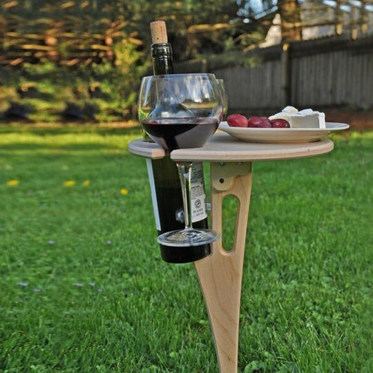 Sammenklappelig Træ Vinholder | Picnic Vinfadbord