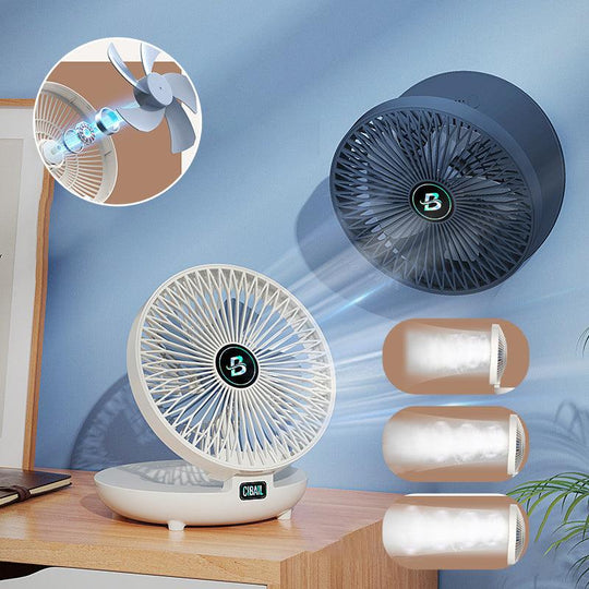 Mini Ventilator Oplaadbaar – Tafel & Muur, Draadloos, Stil
