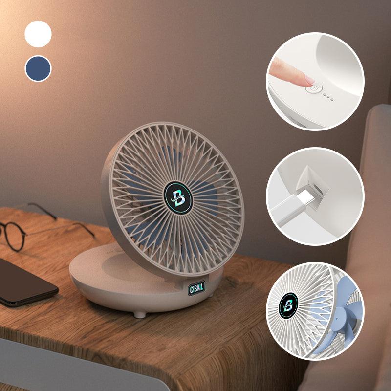 Mini Ventilator Oplaadbaar – Tafel & Muur, Draadloos, Stil
