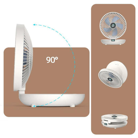 Mini Ventilator Oplaadbaar – Tafel & Muur, Draadloos, Stil